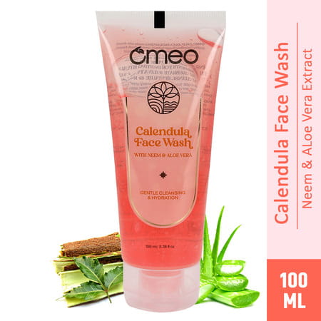 Omeo Calendula Face Wash With Neem & Aloe Vera Face Wash | Anti Acne & Oil Control - 100ml