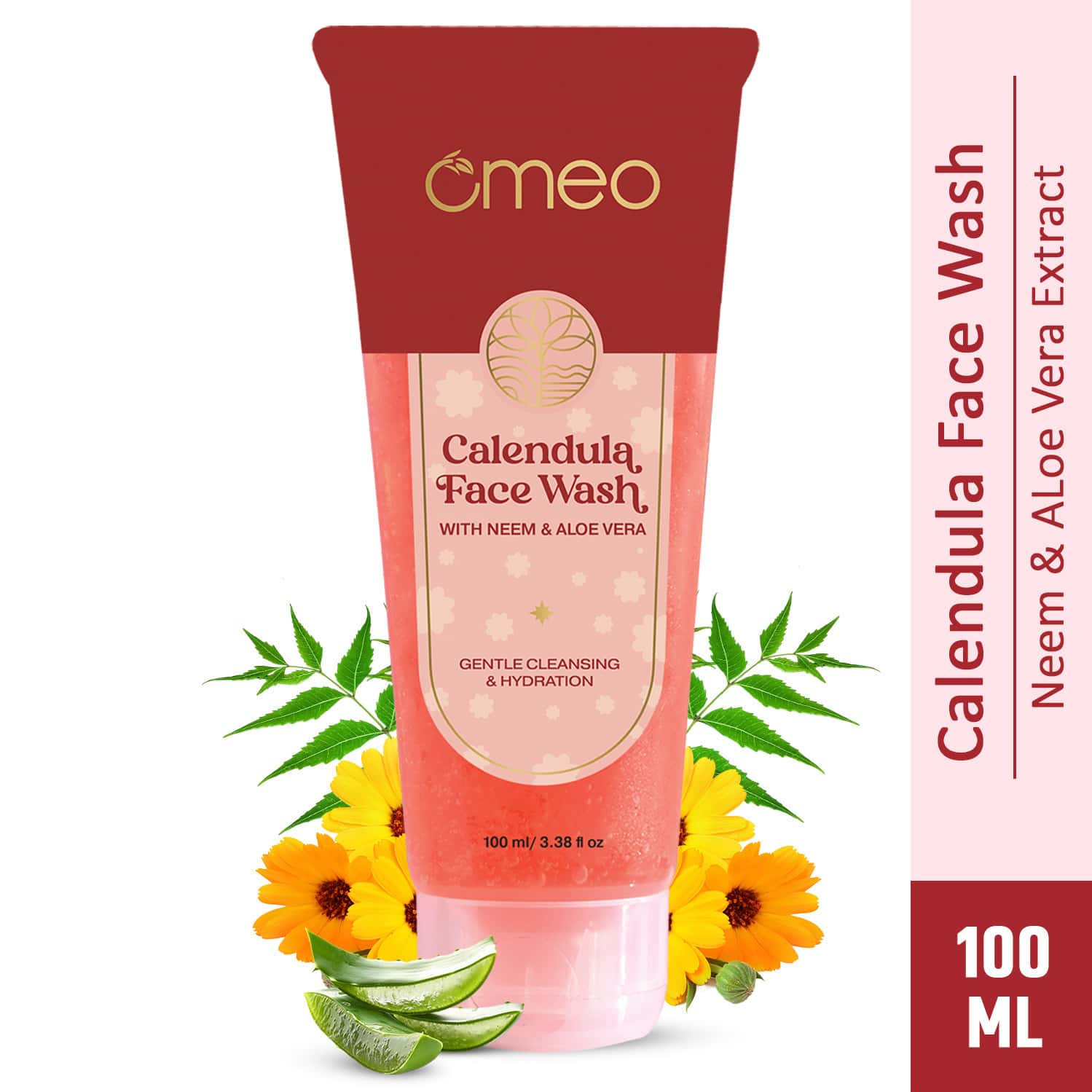 Omeo Calendula Face Wash With Neem & Aloe Vera Face Wash | Anti Acne & Oil Control - 100ml