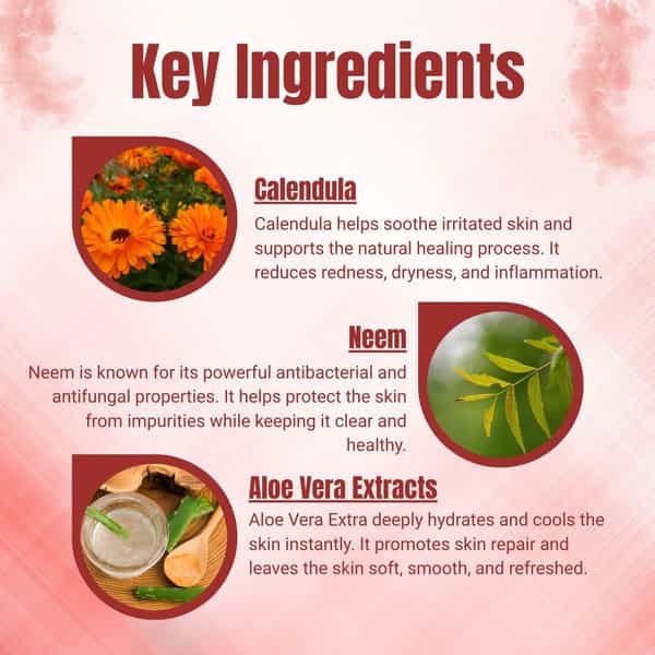 Omeo Calendula Face Wash With Neem & Aloe Vera Face Wash | Anti Acne & Oil Control - 100Ml