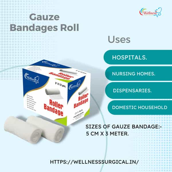 Wellness Surgical Roller Bandage 5 Cm * 3 Mts