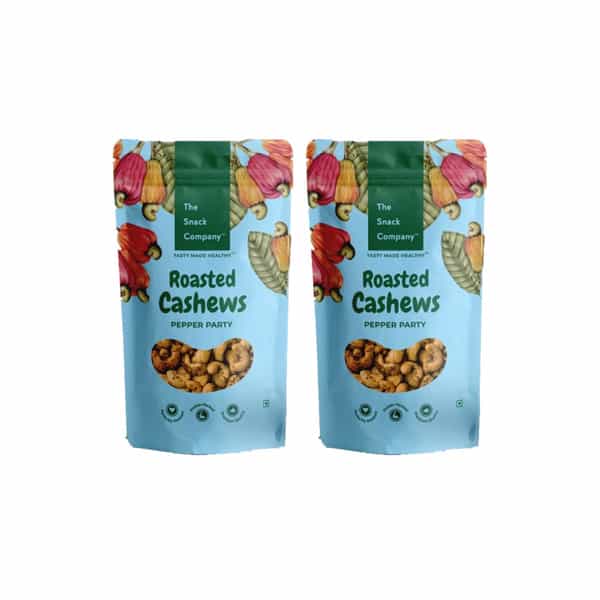 The Snack Company Roasted Cashews - Salt & Pepper 100G X Pack Of 2