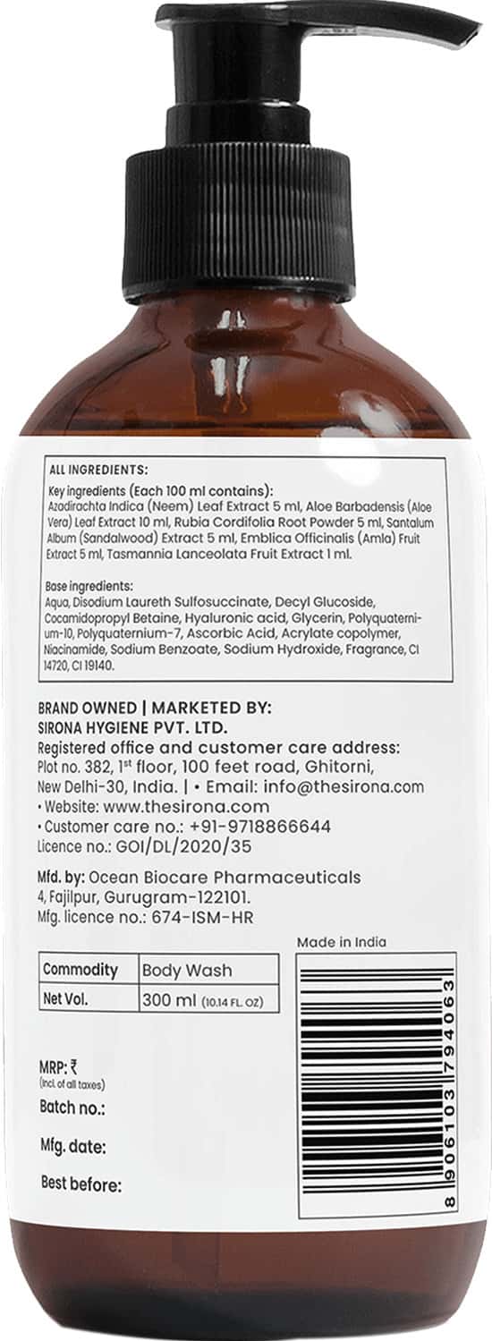 Buy SIRONA VITAMIN C BODY WASH FOR MEN & WOMEN 300 ML Online & Get