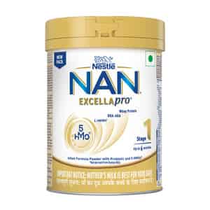 Nestle Nan Excellapro Stg-1 | Starter Formula Milk Powder| Up To 6 Months| Tin With Smartlid 400gm 