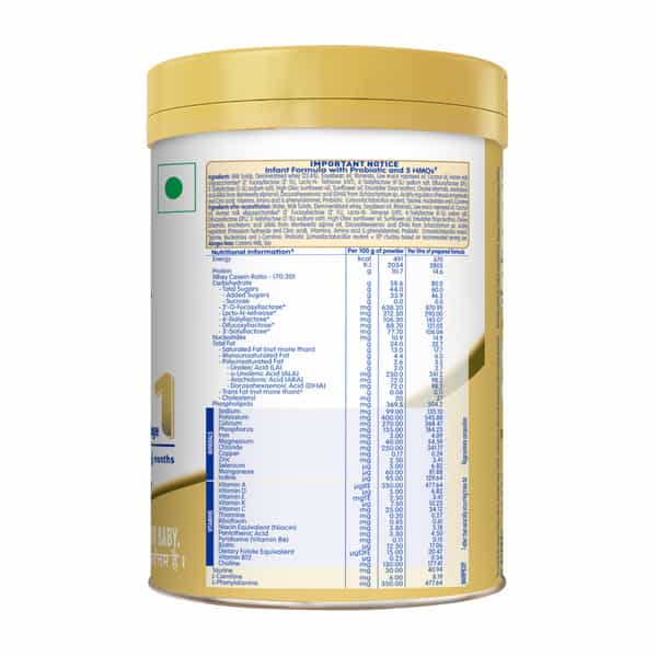 Nestle Nan Excellapro Stg-1 | Starter Formula Milk Powder| Up To 6 Months| Tin With Smartlid 400Gm 