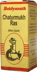 Baidyanath Asli Ayurved Chaturmukh Ras With Gold | Ayurvedic Medicine For Vat Diseases Acidity - 10n