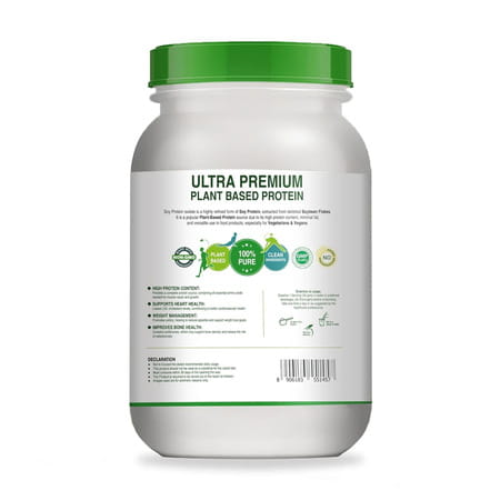 Pure Nutrition Soy Protein Powder | 100% Pure | Isolate 90% | Unflavoured - For Muscle Growth - 1kg