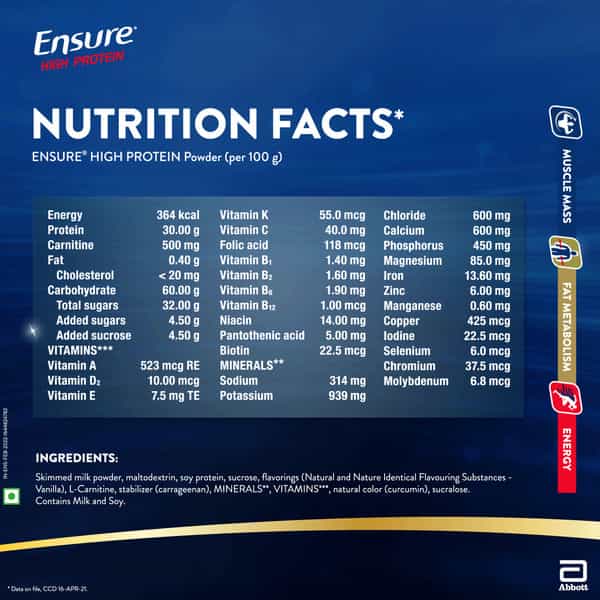 Ensure | High Protein Nutrition For Adults | Vanilla | Box 200 Gm