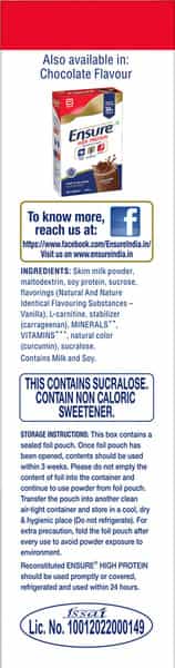 Ensure | High Protein Nutrition For Adults | Vanilla | Box 200 Gm