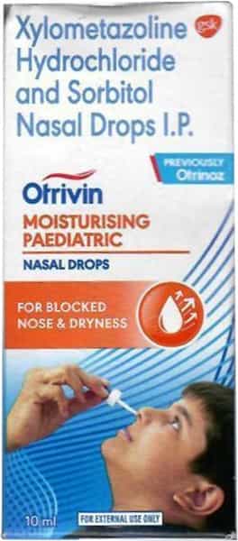 Otrivin Moisturising Paediatric Bottle Of 10Ml Nasal Drops
