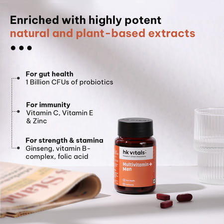 Hk Vitals Multivitamin Plus Men (60 Tablets) | Daily Multivitamin For Men | For Energy | Stamina