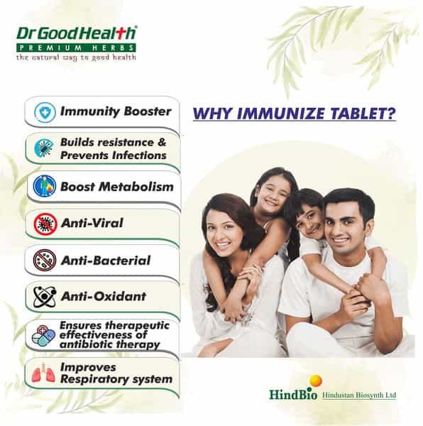 Dr Goodhealth Immunize Tablet Antioxidants Ayurvedic Formulation Pack Of 2 120 Capsules