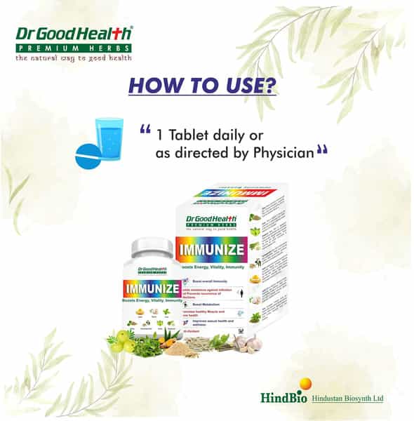 Dr Goodhealth Immunize Tablet Antioxidants Ayurvedic Formulation Pack Of 2 120 Capsules