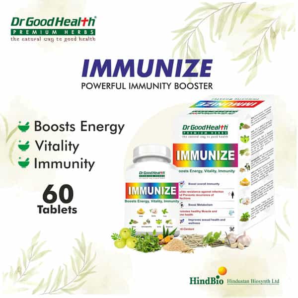 Dr Goodhealth Immunize Tablet Antioxidants Ayurvedic Formulation Pack Of 2 120 Capsules