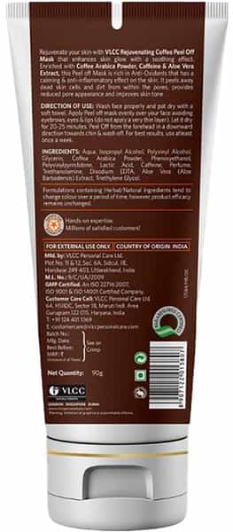 Vlcc Rejuvenating Arabica Coffee Peel Off Mask - 90 Gm