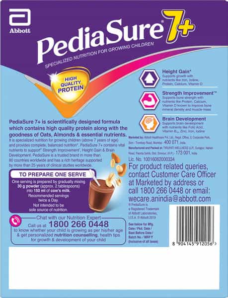 Pediasure 7+ With Oats & Almond Chocolate Box 200 Gm