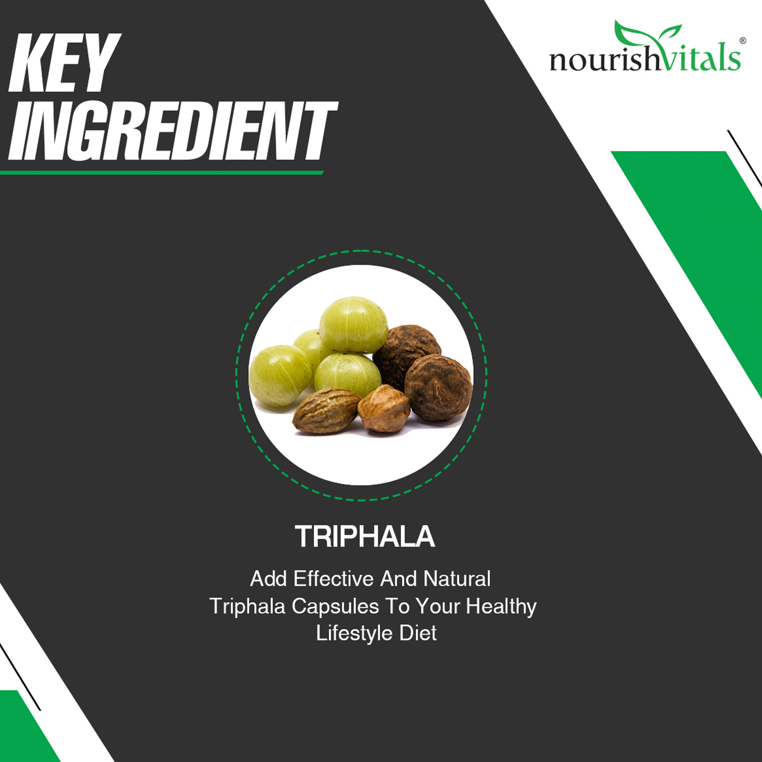 Buy NOURISHVITALS TRIPHALA PURE HERBS 500 MG TRIPHALA EXTRACT BOWEL