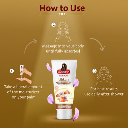 Meera Enrich Ubtan Face Moisturizer For Long Lasting Moisturizing & Brightening Skin | 80g