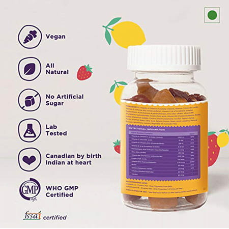 Kiddoze Multivitamin & Minerals Gummies | Overall Growth Development & Builds Immunity - 60