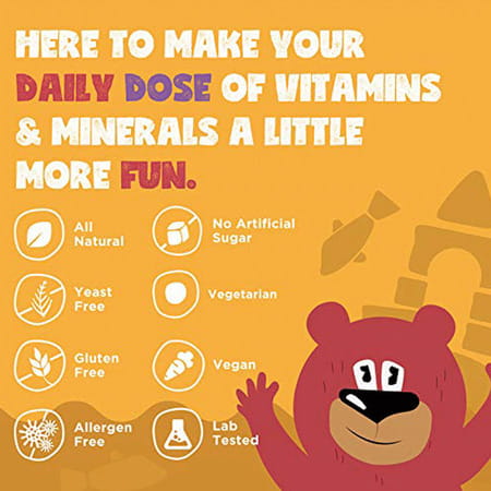 Kiddoze Multivitamin & Minerals Gummies | Overall Growth Development & Builds Immunity - 60