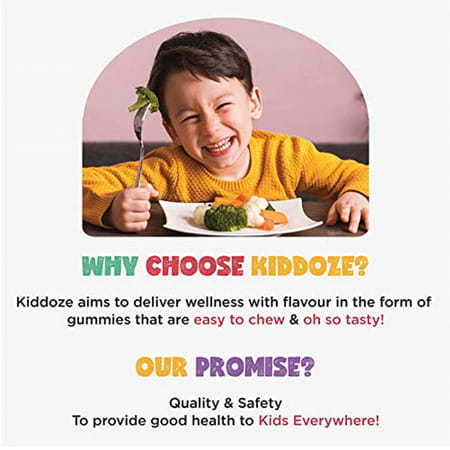 Kiddoze Multivitamin & Minerals Gummies | Overall Growth Development & Builds Immunity - 60