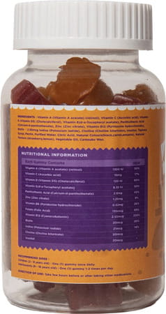 Kiddoze Multivitamin & Minerals Gummies | Overall Growth Development & Builds Immunity - 60