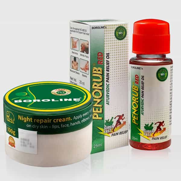 Boroline Penorub Pain Relief Oil 25 Mlx2|Antiseptic Cream 100 Gm