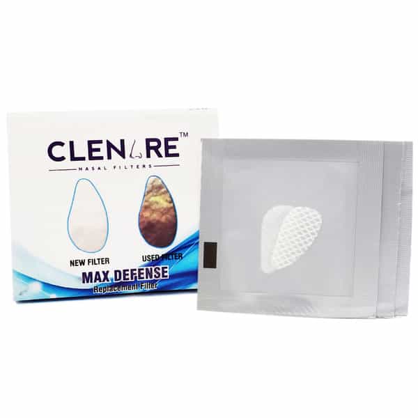 Clenare Replacement Filters Max Defense (Small Round Pack Of 10 Pairs) Ultra-Breathable |