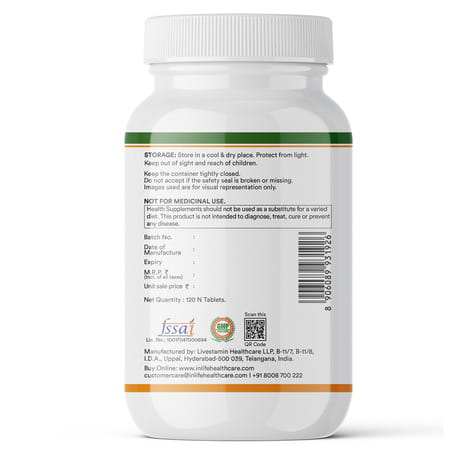 Inlife Calcium Magnesium Zinc Vitamin D K2 Folic Acid & B12- Bone & Joint Supplement- 120 Tablets