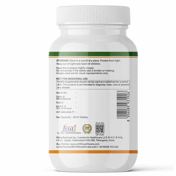 Inlife Calcium Magnesium Zinc With K2 Mk7 For Bone Health - 120 Tablets