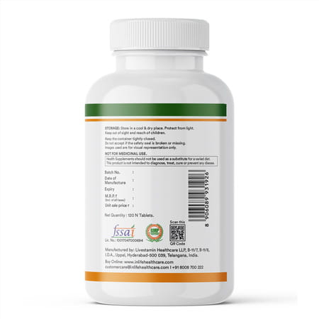 Inlife Calcium Magnesium Zinc Vitamin D K2 Folic Acid & B12- Bone & Joint Supplement- 120 Tablets