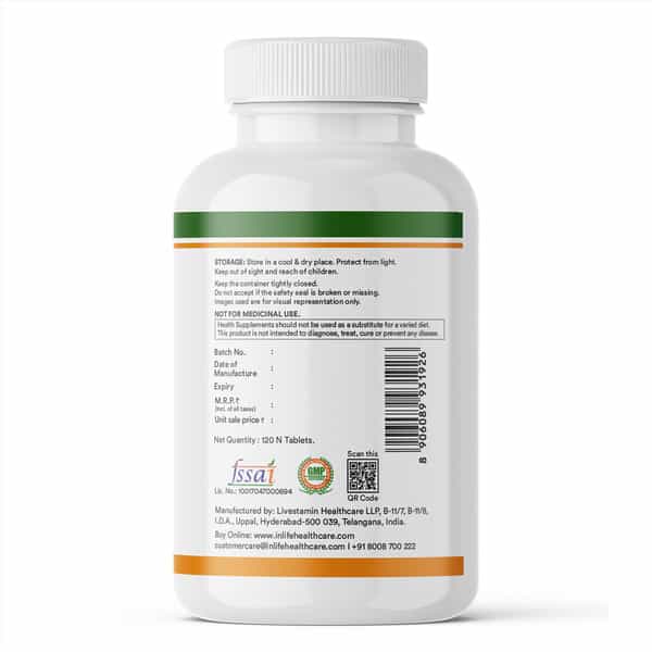 Inlife Calcium Magnesium Zinc Vitamin D K2 Folic Acid & B12- Bone & Joint Supplement- 120 Tablets