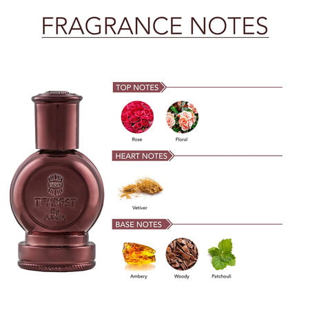 Ajmal Musk Rose Concentrated Perfume Oil 12ml & Tempest Oil 12ml For Unisex