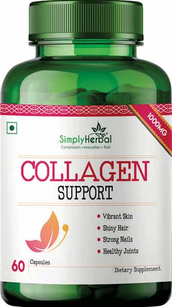Simply Herbal Collagen Supplement Tablets With Vitamin C - 60 Capsules