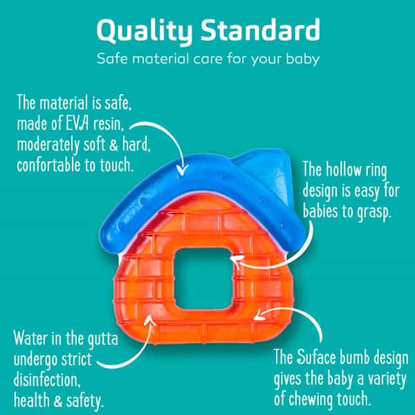 Buddsbuddy Combo Of 3 Bpa Free Multi Texture Double Color Water Filled Teether Multicolor