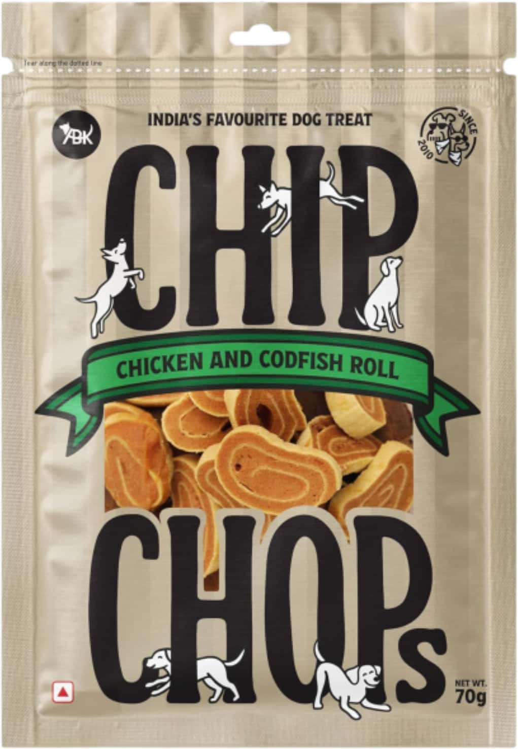 Chip Chops Chicken Codfish Rolls Dog Treat 70 Gm