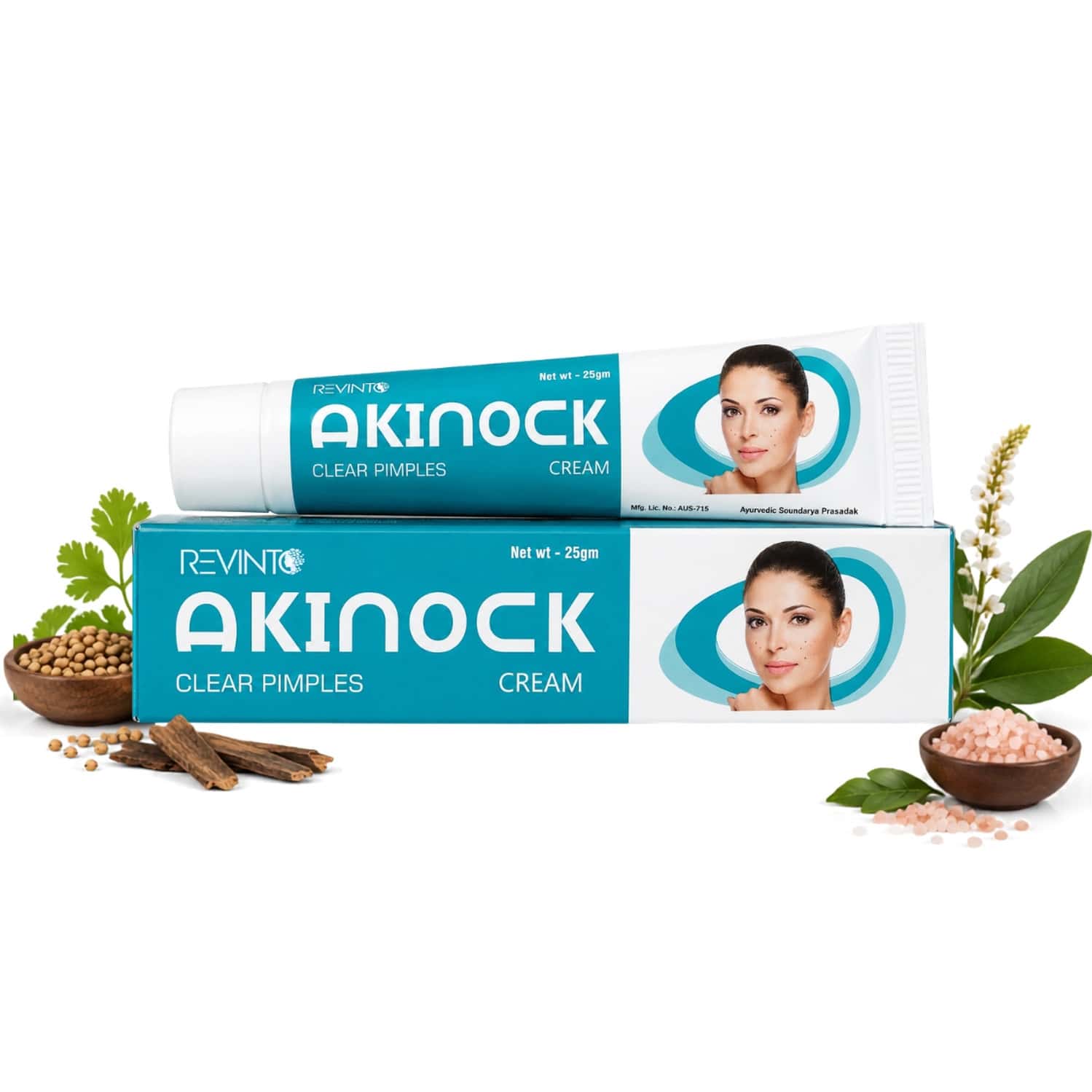 Revinto Akinock Cream | Targeted Anti-Acne Care | 25gm