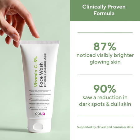 Cos-Iq Vitamin C-5% Brightening And Glow Face Wash(100Ml)