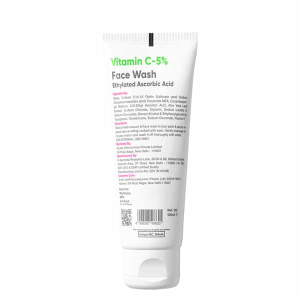 Cos-Iq Vitamin C-5% Brightening And Glow Face Wash(100Ml)