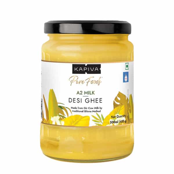 Kapiva A2 Shudh Desi Ghee Helps Reduces Joint Pain And Improves Heart Functioning - 500Ml