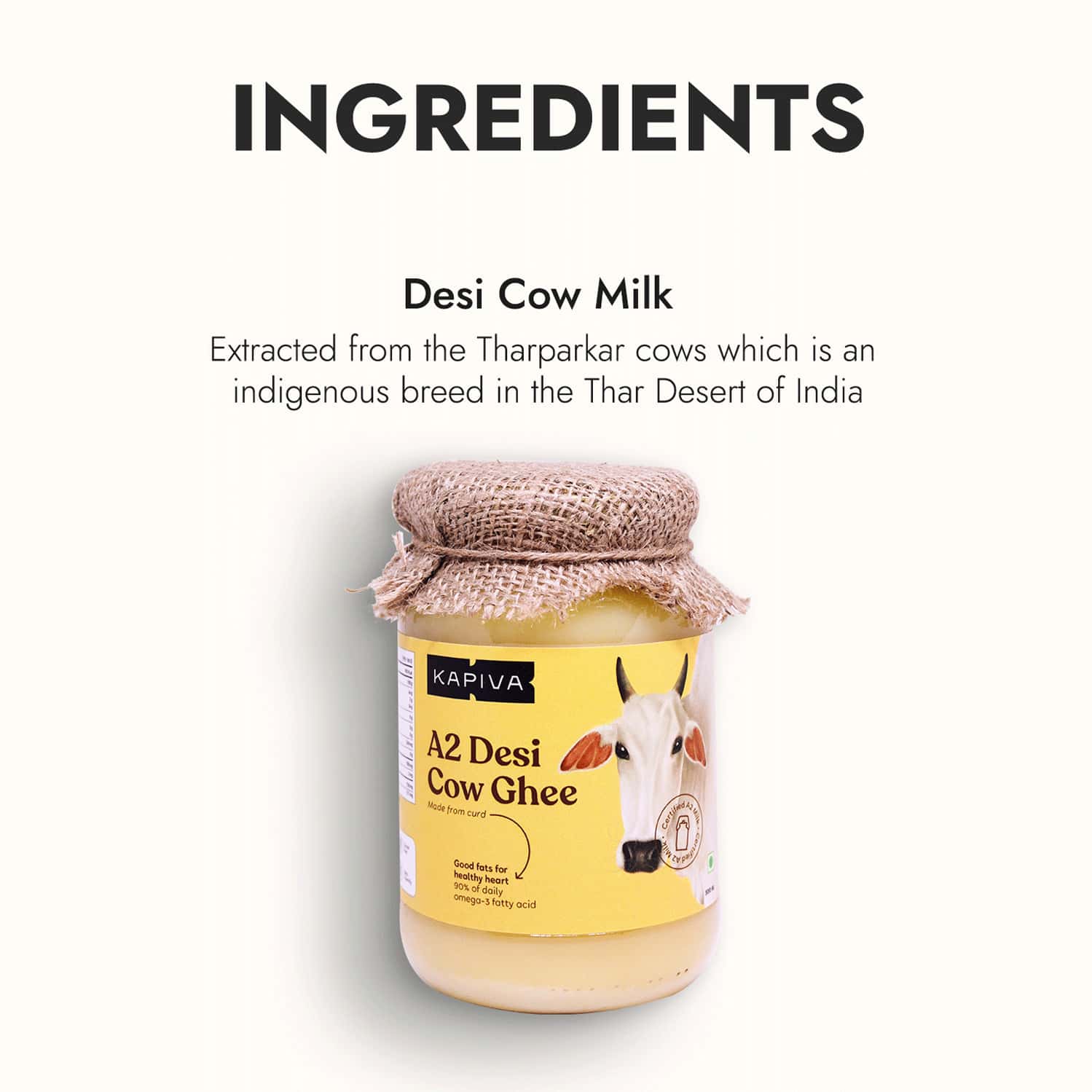 Buy KAPIVA A2 SHUDH DESI GHEE HELPS REDUCES JOINT PAIN AND IMPROVES