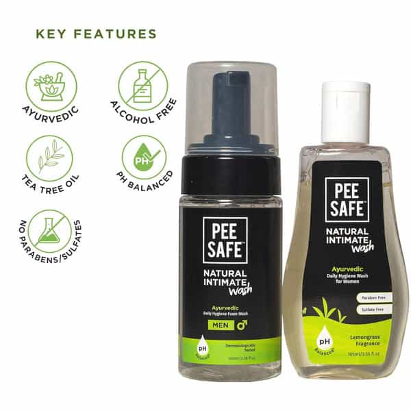 Pee Safe Natural Intimate Wash | Men + Women Combo
