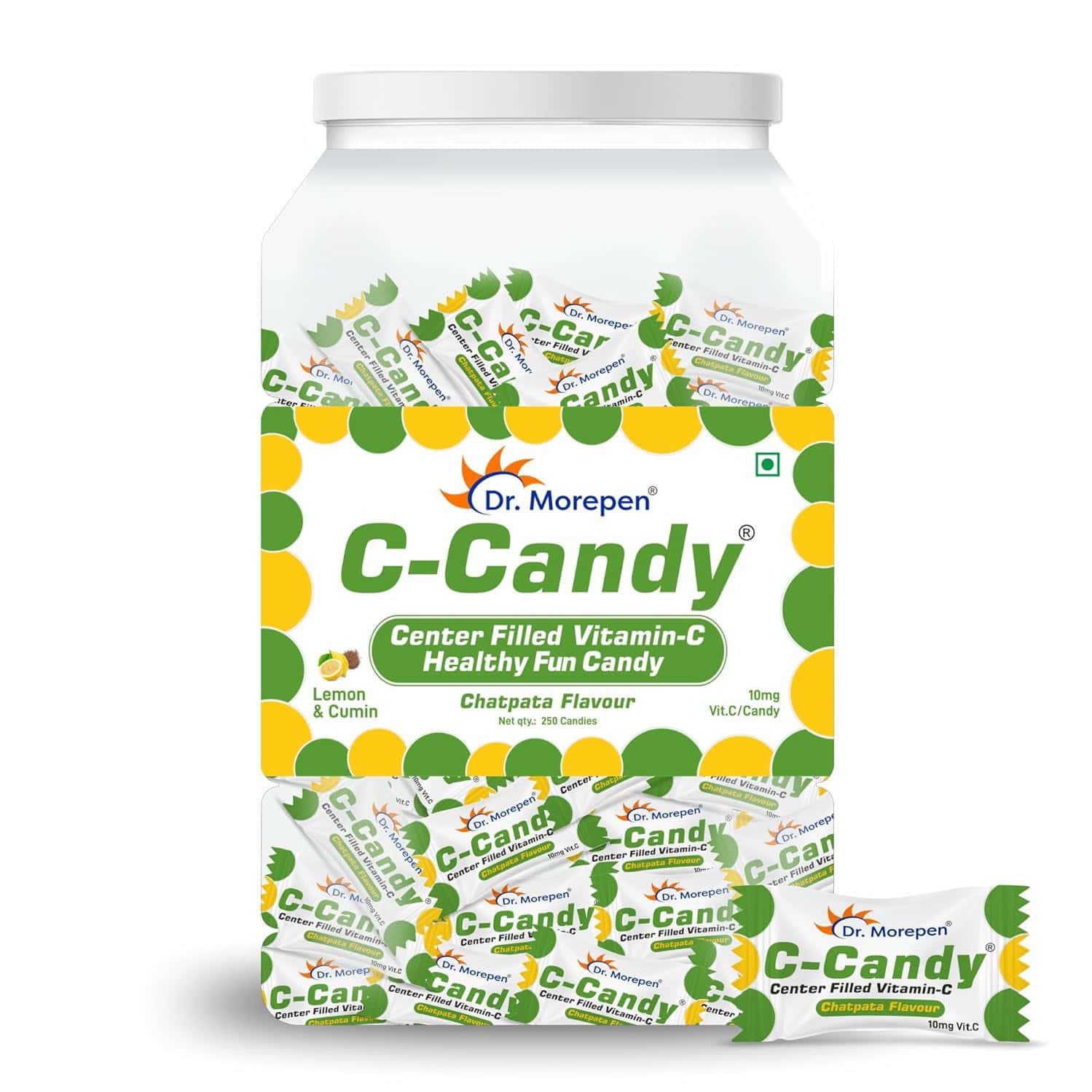 Dr. Morepen Vitamin C-candy 10mg Vit.c Per Candy Chatpata Flavored 250 Count