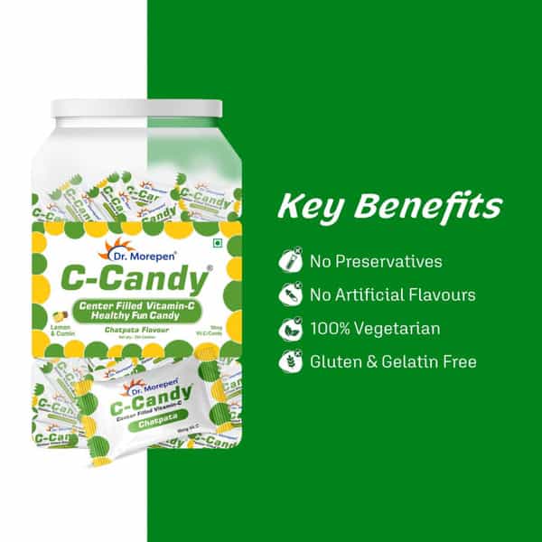 Dr. Morepen Vitamin C-Candy 10Mg Vit.c Per Candy Chatpata Flavored 250 Count