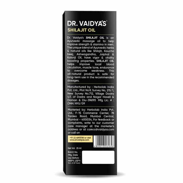 Dr. Vaidya's Shilajit Oil - 25 Ml - Pack Of 2