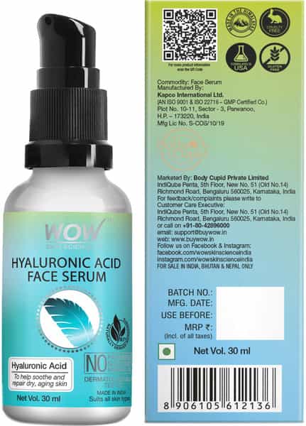 Wow Skin Science Hyaluronic Acid Face Serum - 30 Ml