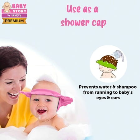 Adjustable Shower Cap For Kids - 2pcs (Color May Vary)