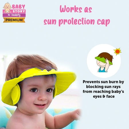 Adjustable Shower Cap For Kids - 2pcs (Color May Vary)