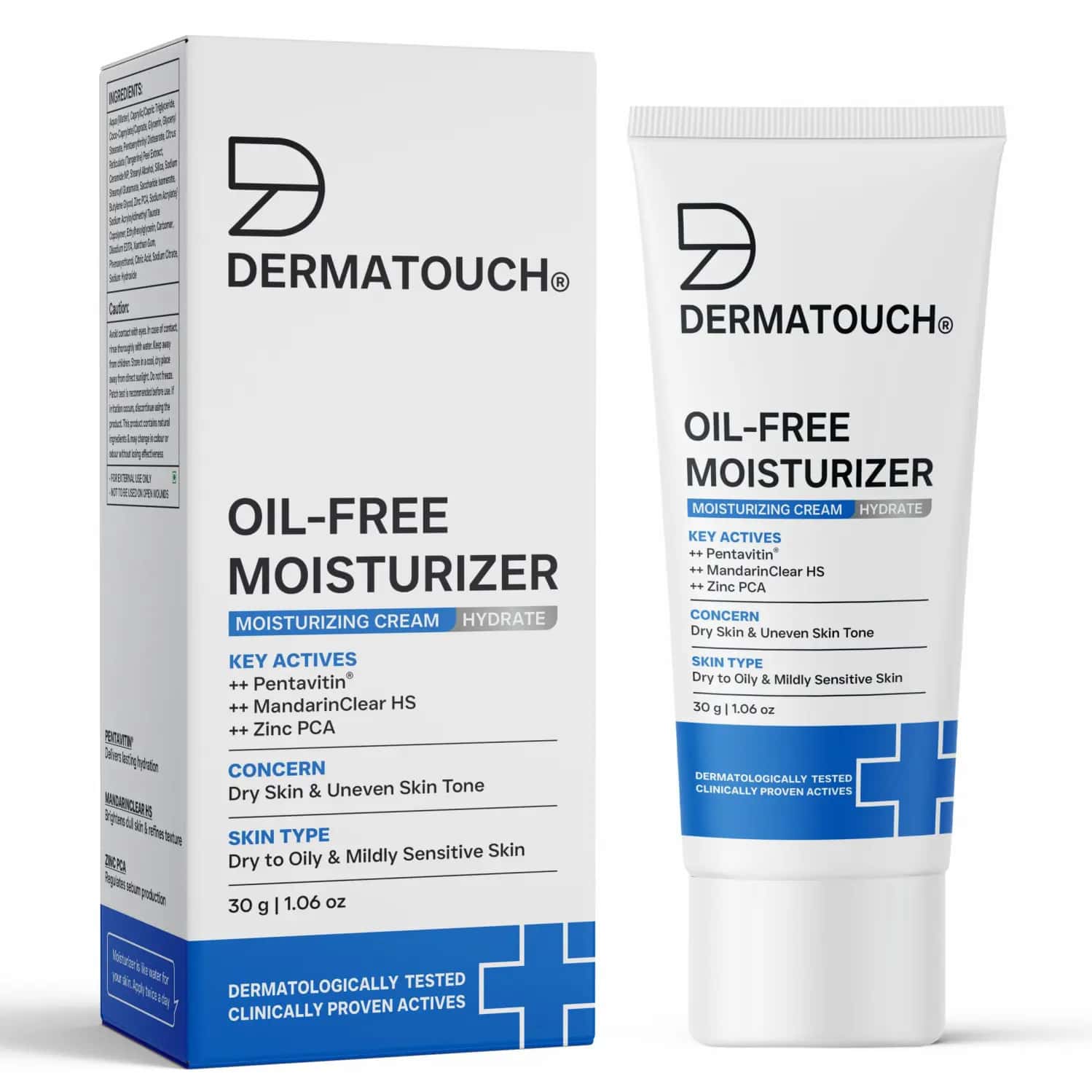 Dermatouch Oil-free Moisturiser - Lightweight Hydration | Non-greasy Daily Moisture Care | 30g