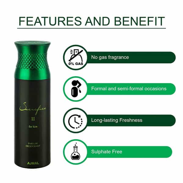 Ajmal 3 Sacrifice Ii For Him For Men & 1 Nightingale For Men & Women Deo Each 200Ml Combo Pack Of 4