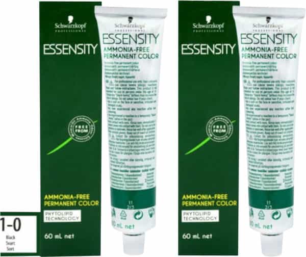 Schwarzkopf Essensity Ammonia Free Permanent Pack Of 2 1-0 Black (60 Ml)